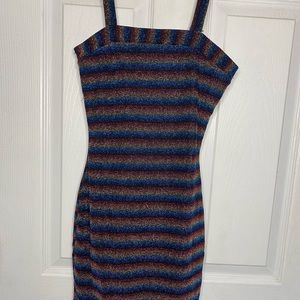 Stunning rainbow sparkle women’s mini dress